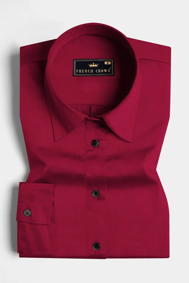 Shiraz Red Premium Cotton Shirt 5