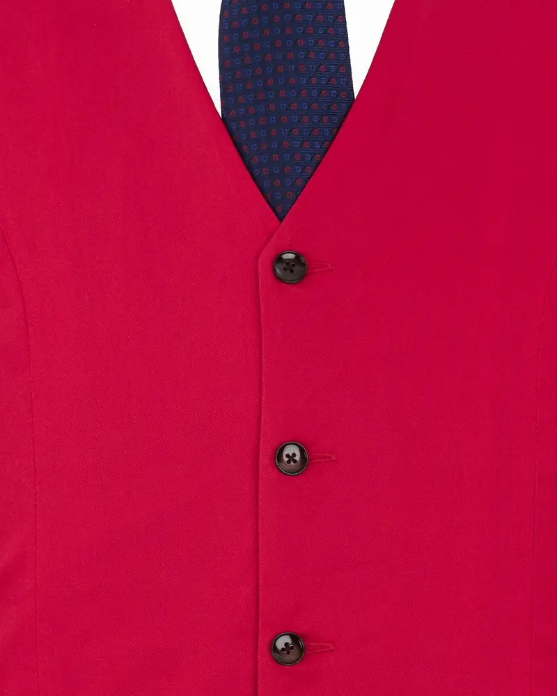 Shiraz Red Premium Cotton Waistcoat 5