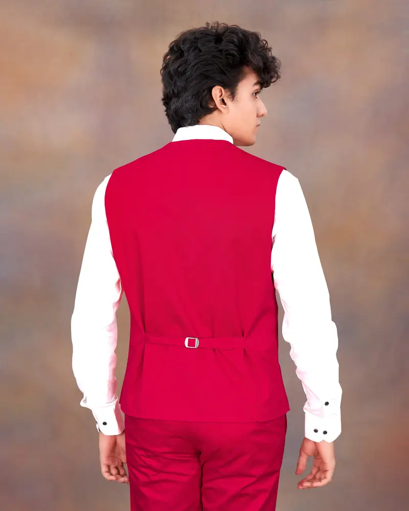 Shiraz Red Premium Cotton Waistcoat 9