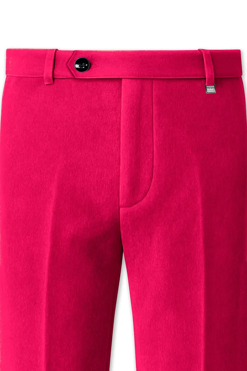 Shivelle-Shiraz Pink Velvet Peak Lapel Tuxedo Suit 12