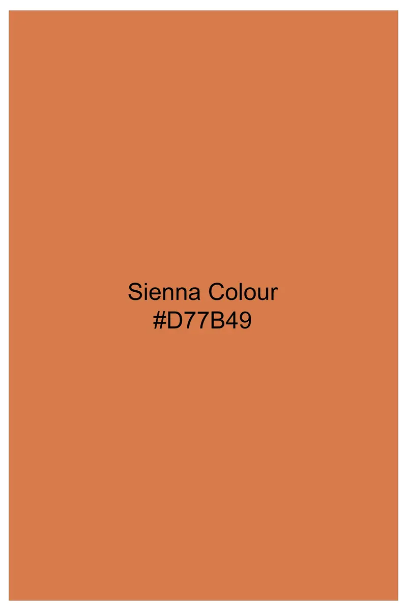Sienna Orange Solid Textured Luxurious Linen Designer Overshirt/Shacket 9