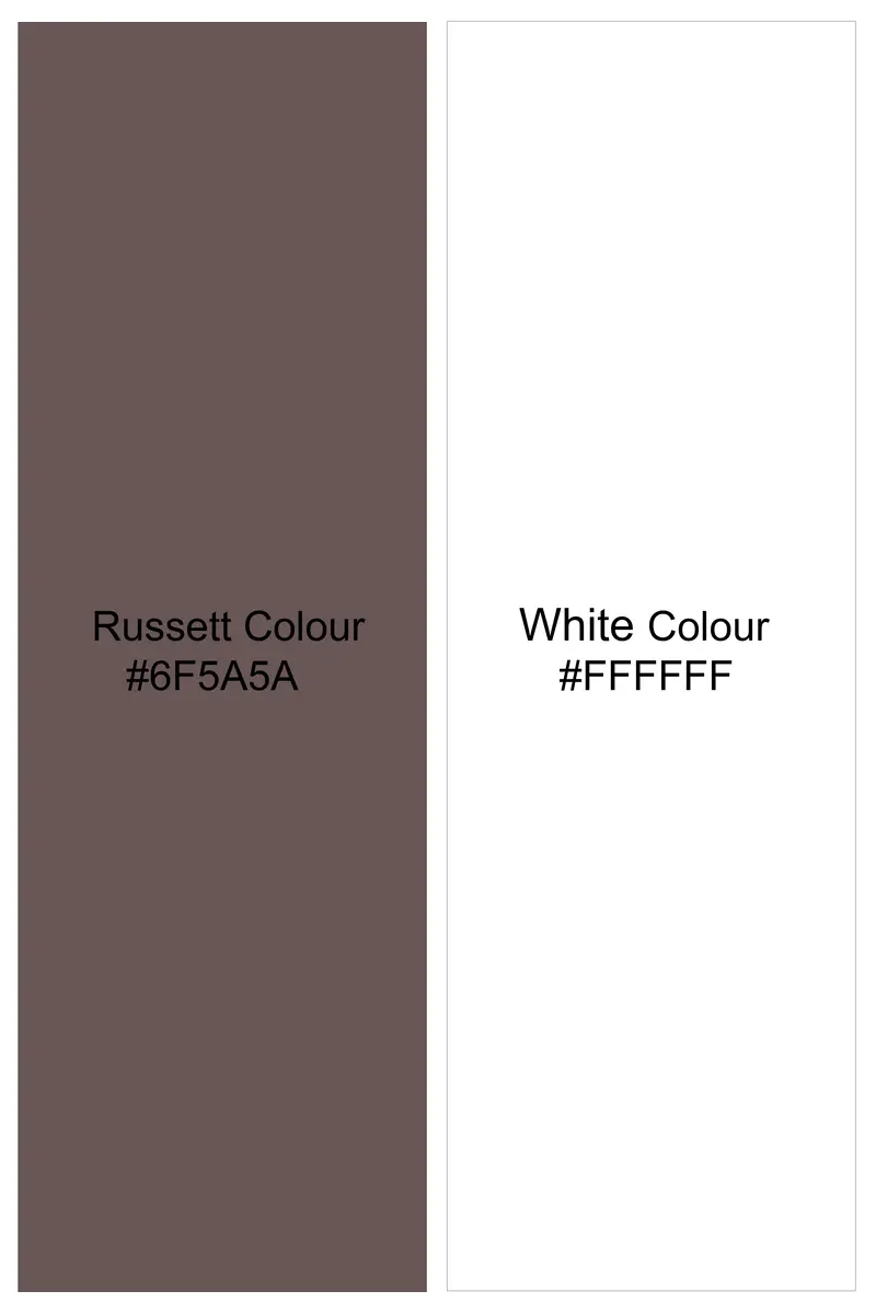 Sienna-Russett Brown And Bright White Candy Striped Subtle Sheen Super Soft Premium Cotton Dress Shirt 7