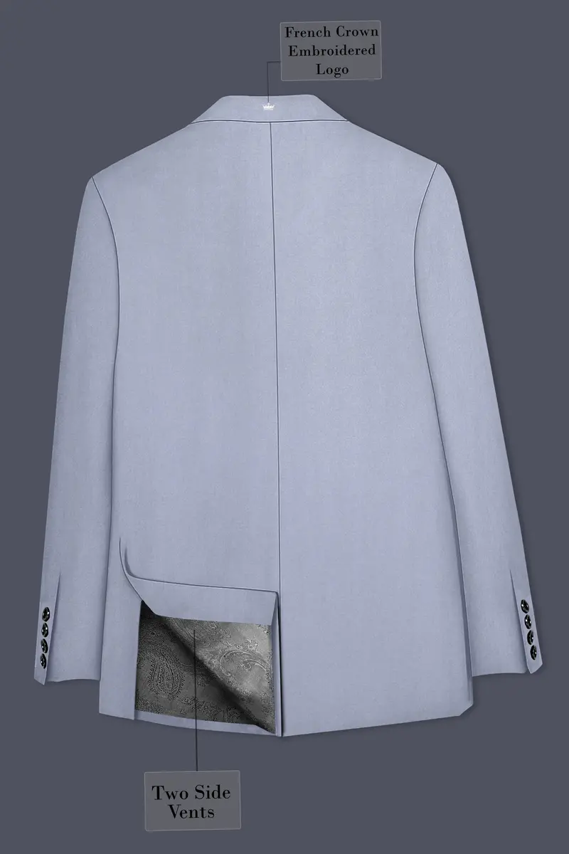 Silgrove-Loblolly Gray Wool Rich Bandhgala Slight Stretch Suit 7