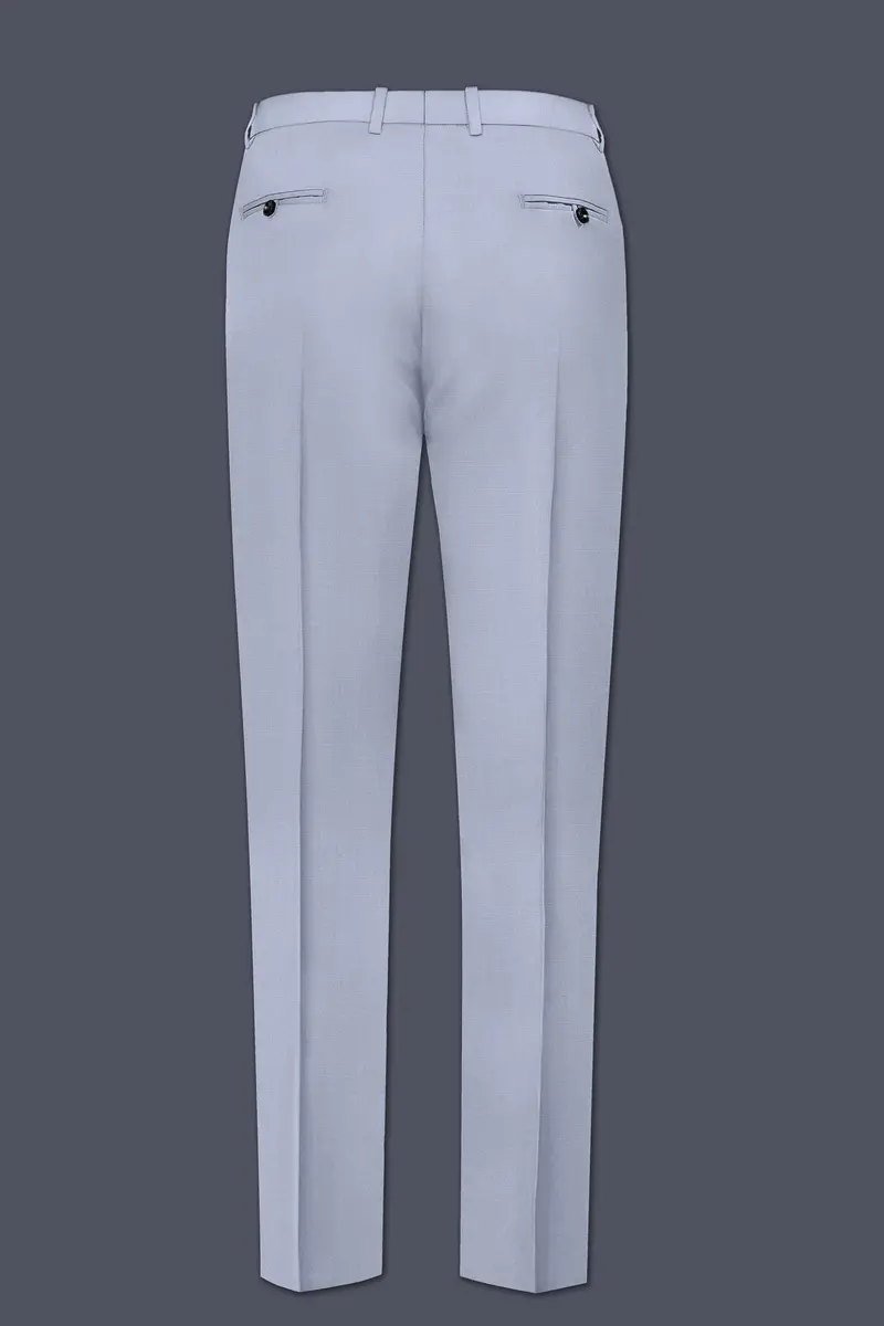 Silgrove-Loblolly Gray Wool Rich Cross Placket Bandhgala Slight Stretch Suit 13