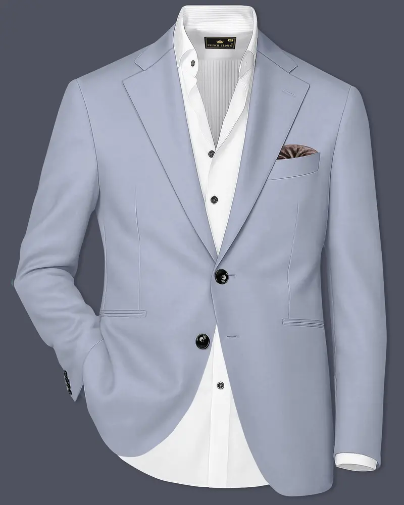 Silgrove-Loblolly Gray Wool Rich Single Breasted Slight Stretch Blazer 1