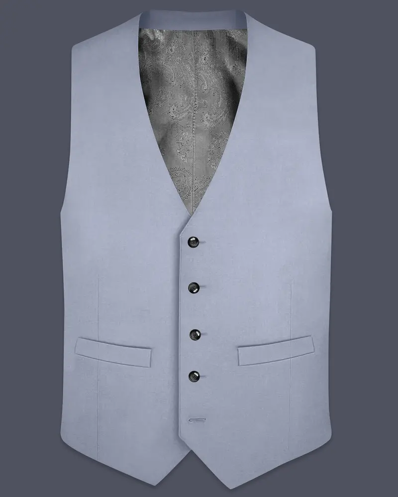 Silgrove-Loblolly Gray Wool Rich Slight Stretch Waistcoat 1