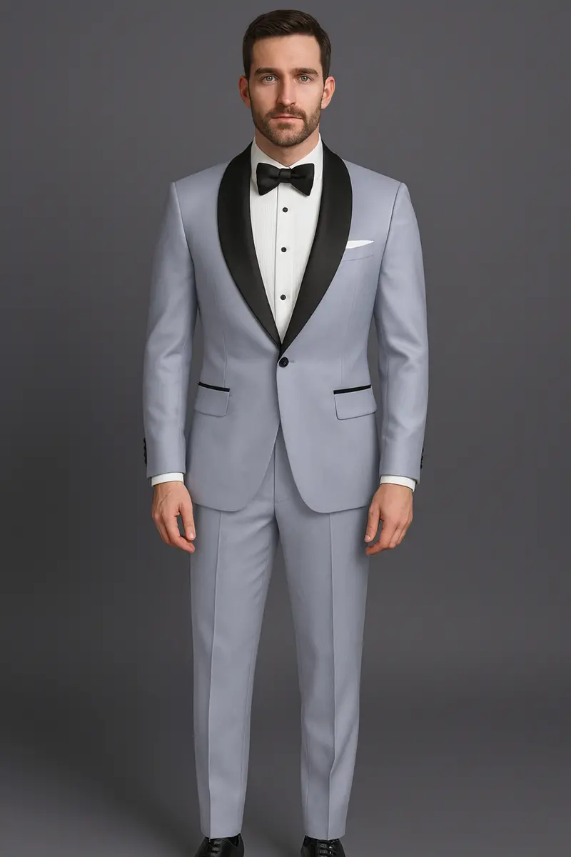 Silgrove-Loblolly Gray Wool Rich Tuxedo Slight Stretch Blazer 10