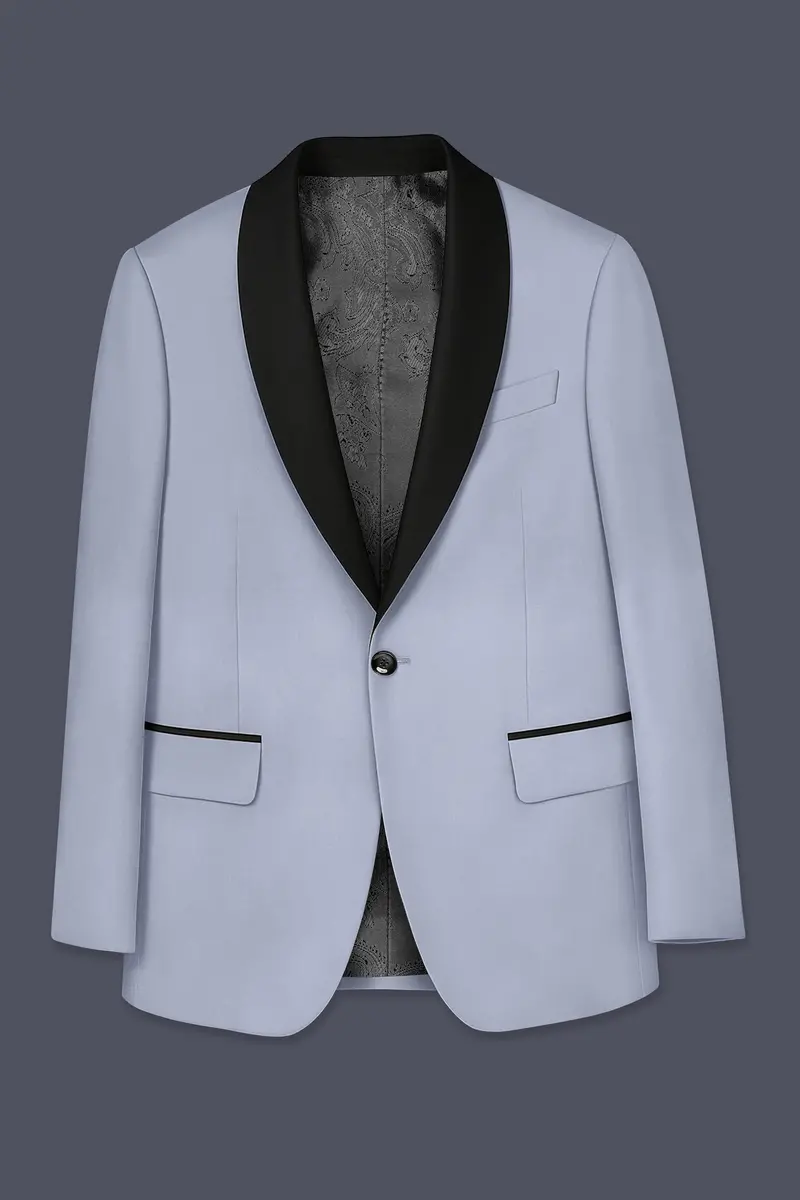 Silgrove-Loblolly Gray Wool Rich Tuxedo Slight Stretch Blazer 7