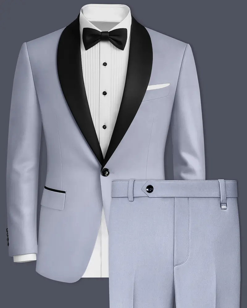 Silgrove-Loblolly Gray Wool Rich Tuxedo Slight Stretch Suit 1
