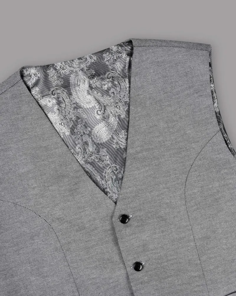 Silver Grey Premium Cotton Waistcoat 4