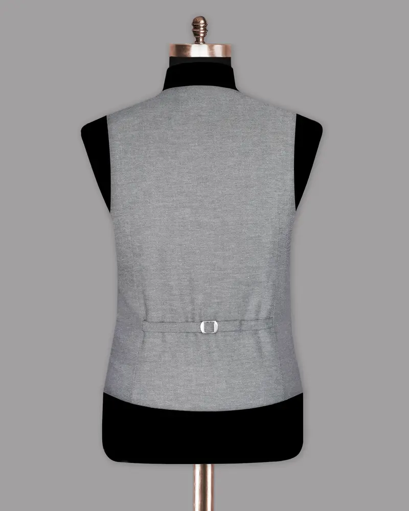 Silver Grey Premium Cotton Waistcoat 6