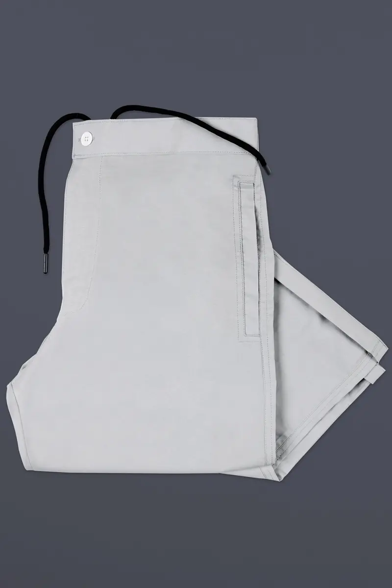 Silver Sand Gray Poplin Giza Cotton Lounge Pant 4