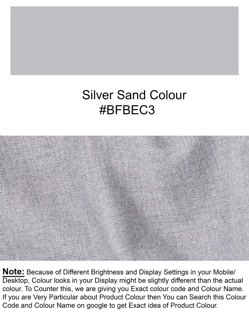 Silver Sand Grey Double-Breasted Wool Rich Blazer 10