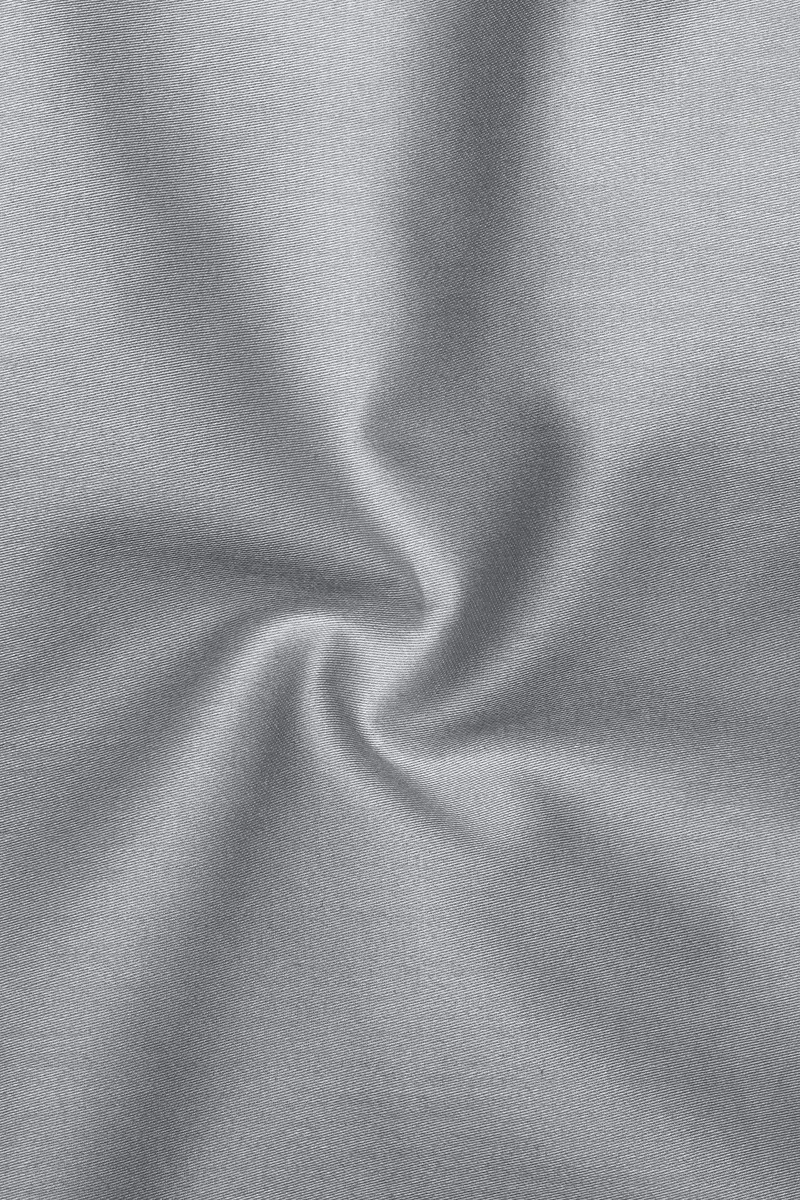 Silvoro-Celeste Gray Subtle Sheen Super Soft Premium Cotton Tuxedo Shirt 3