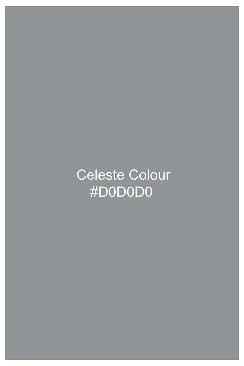 Silvoro-Celeste Gray Subtle Sheen Super Soft Premium Cotton Tuxedo Shirt 9