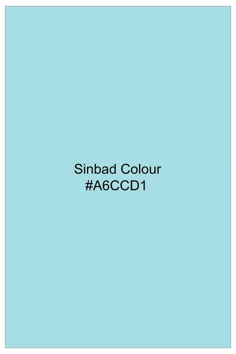 Sinbad Blue Printed Super Soft Premium Cotton Designer Shirt 10