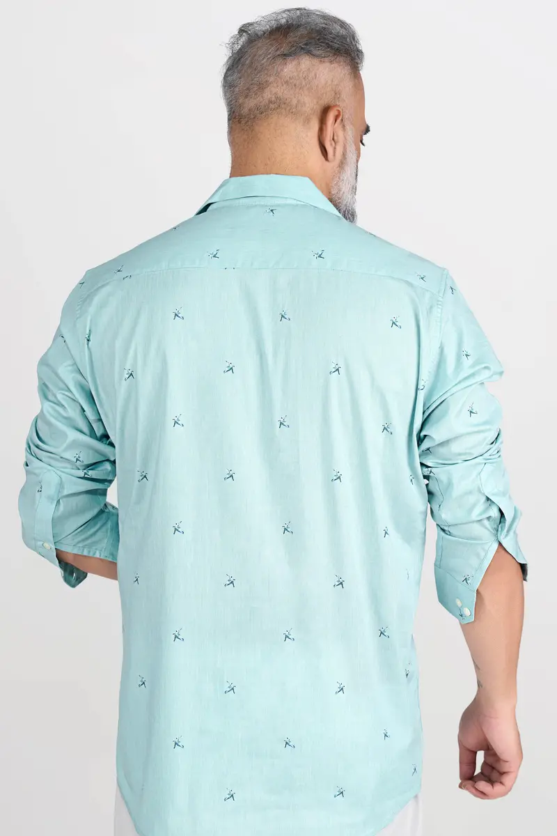 Sinbad Blue Printed Super Soft Premium Cotton Designer Shirt 8