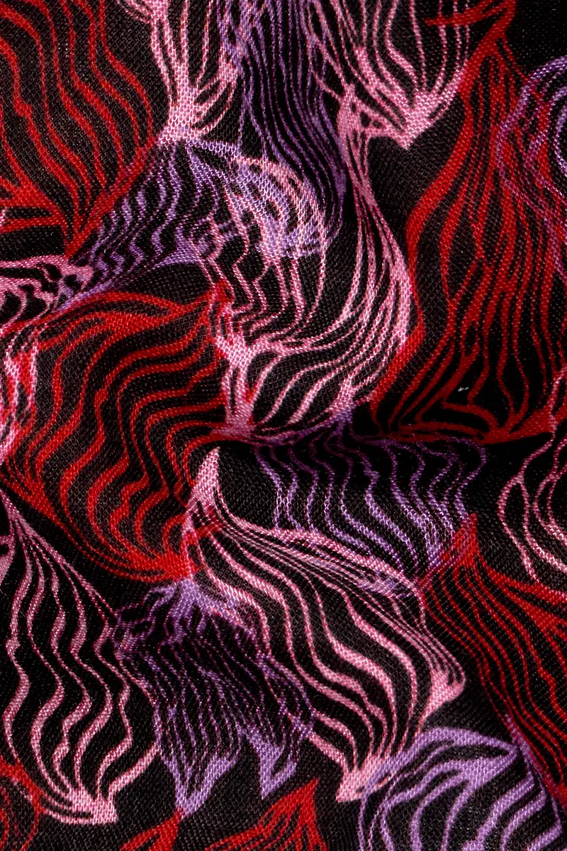 Sinopia Red And Black Printed Lightweight Premium Cotton Oversized Designer Shirt 3
