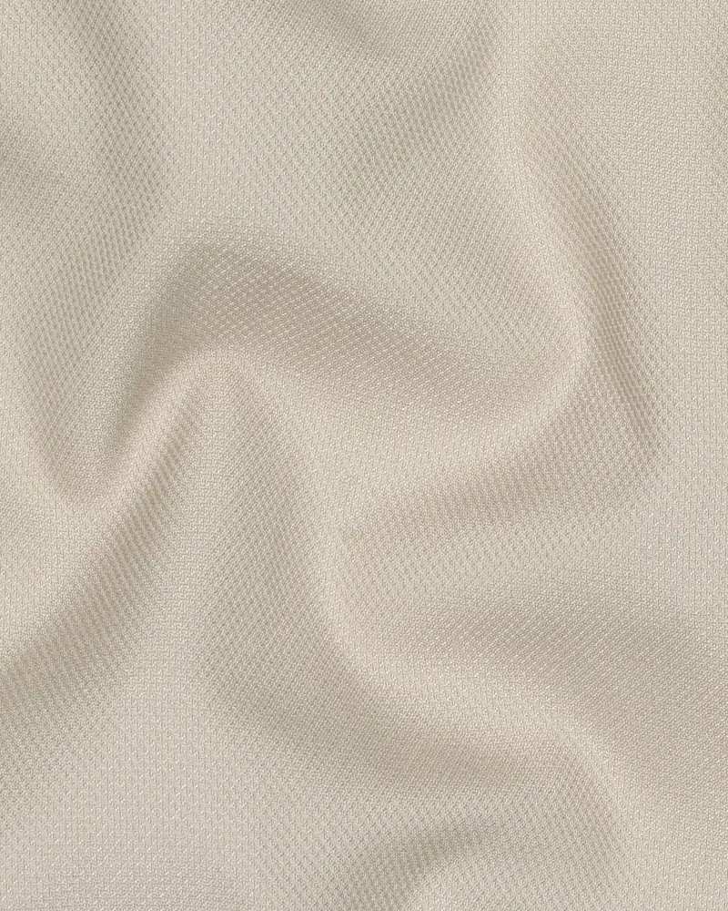 Sisal Cream Cross Placket Wool Rich Bandhgala Blazer 3