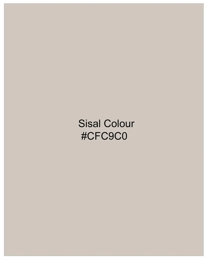 Sisal Light Gray Cross Placket Bandhgala Premium Cotton Stretchable Traveler Suit 20