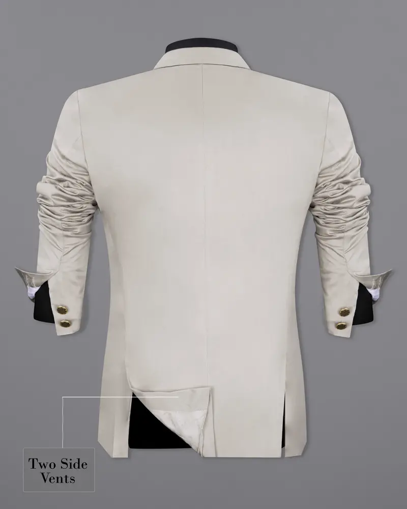 Sisal Light Gray Stretchable Bandhgala Premium Cotton Traveler Blazer 8