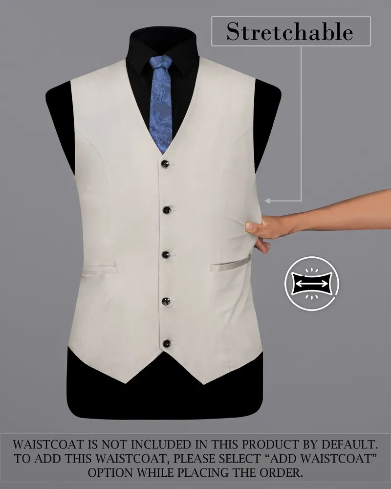 Sisal Light Gray Stretchable Premium Cotton Traveler Suit 16
