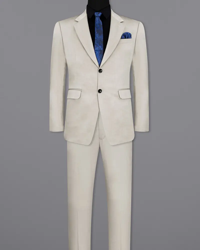 Sisal Light Gray Stretchable Premium Cotton Traveler Suit 4