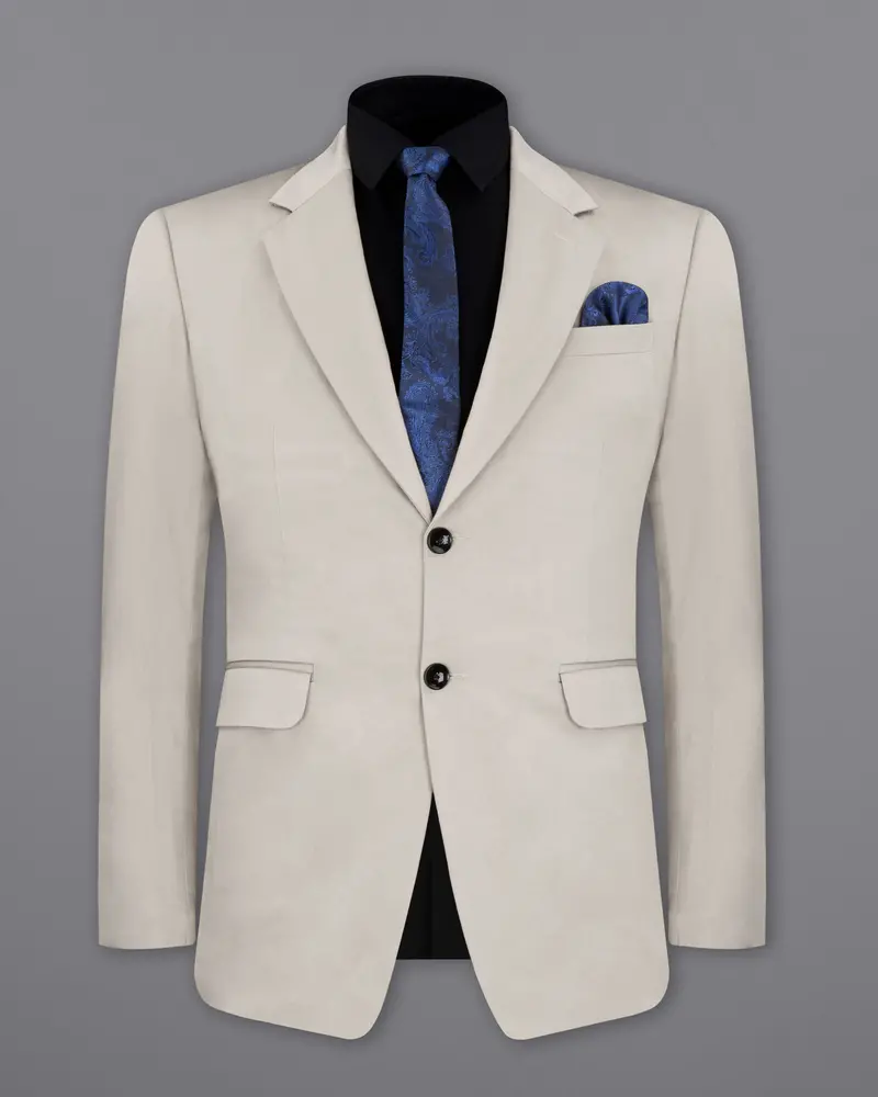 Sisal Light Gray Stretchable Premium Cotton Traveler Suit 9