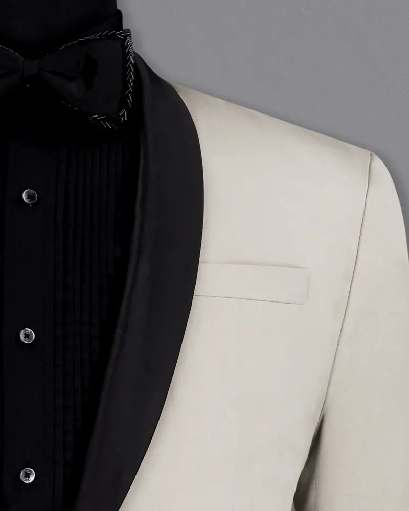 Sisal Light Gray Tuxedo Premium Cotton Stretchable Traveler Blazer 6
