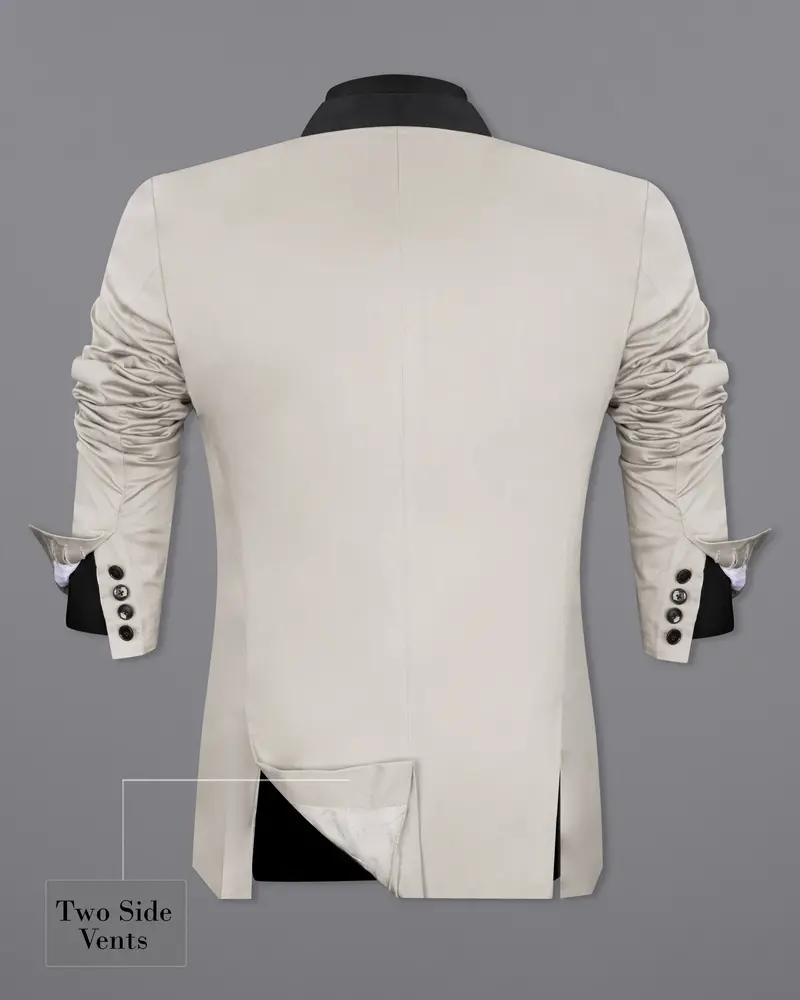 Sisal Light Gray Tuxedo Premium Cotton Stretchable Traveler Blazer 8