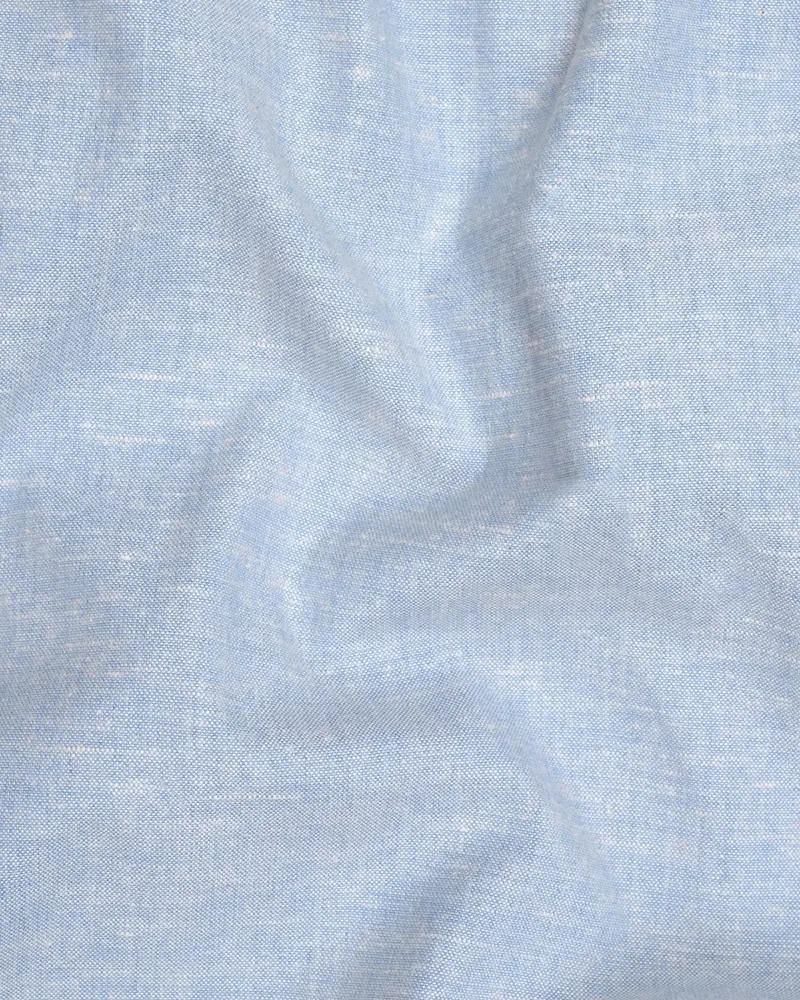 Sky Blue Luxurious Linen Blazer 3