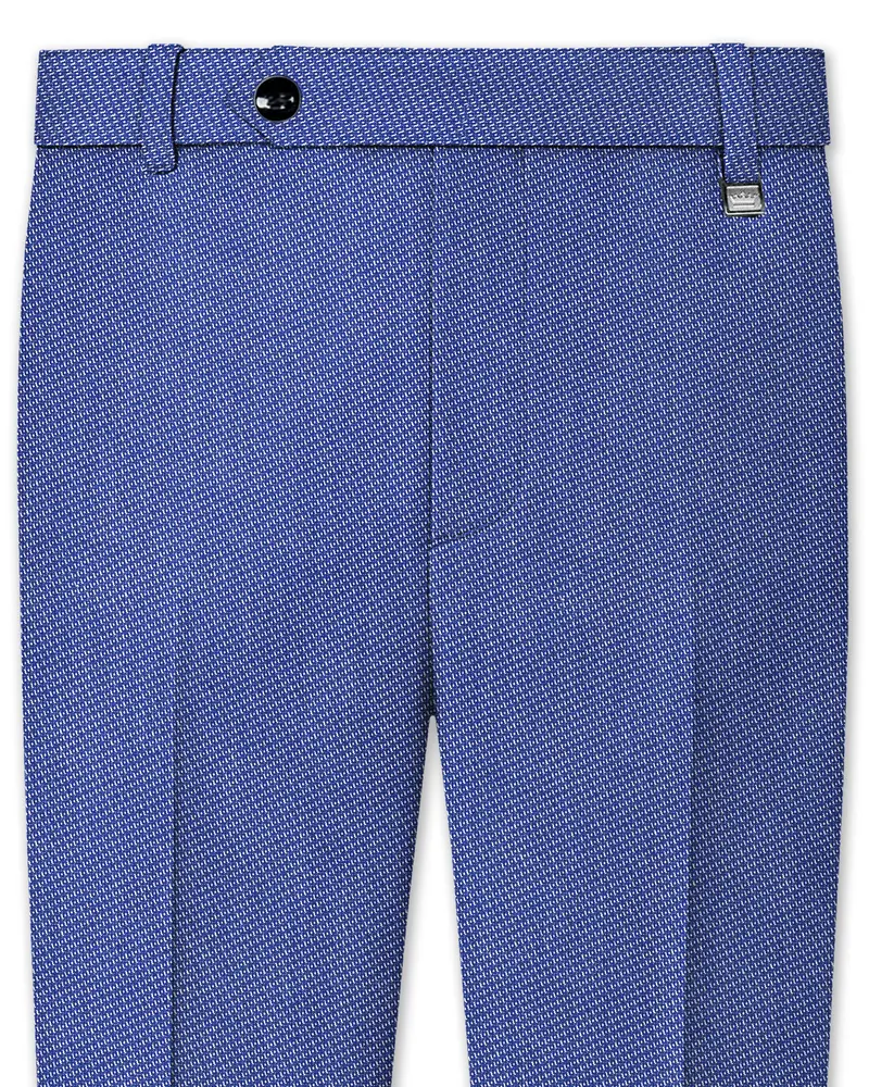Sky Blue Micro Textured Ultra Soft Formal Pant 1