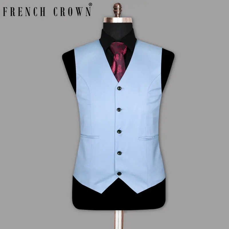 Sky Wool Rich Waistcoat 1