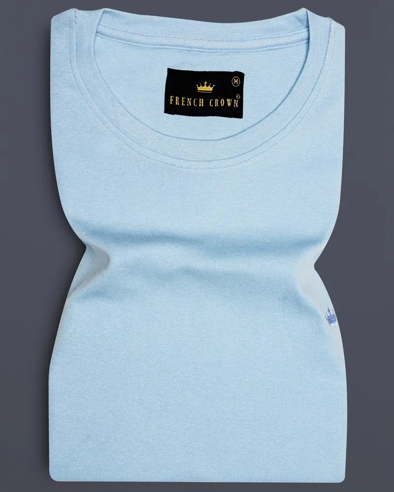 Skyvyn-Spindle Blue Premium Cotton T-Shirt 1