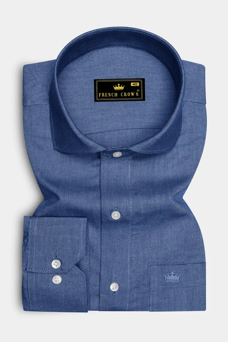 Slate Blue Royal Oxford Shirt 4