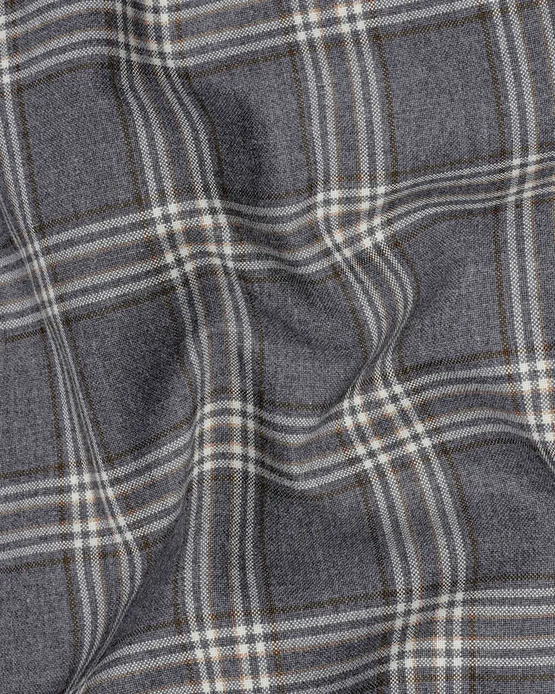 Smoky Gray Plaid Waistcoat 3