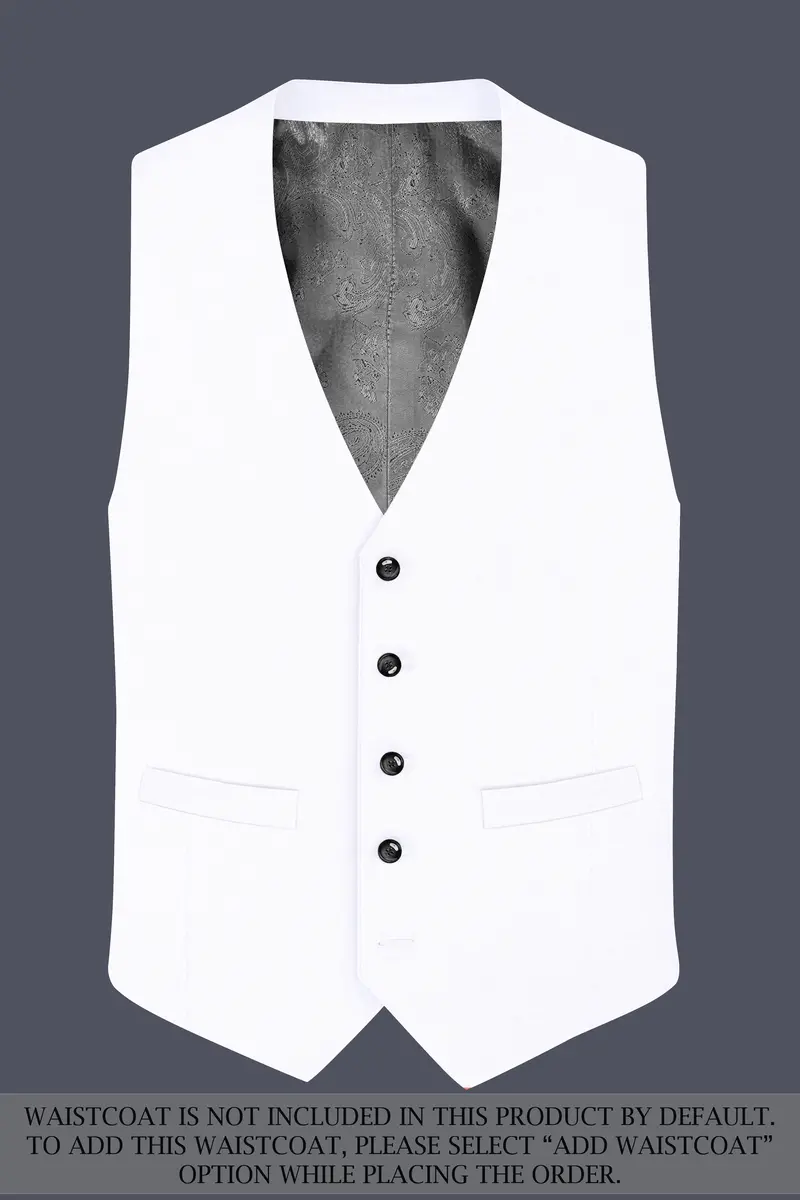 Snow White Luxurious Linen Double-Breasted Sports Suit 16