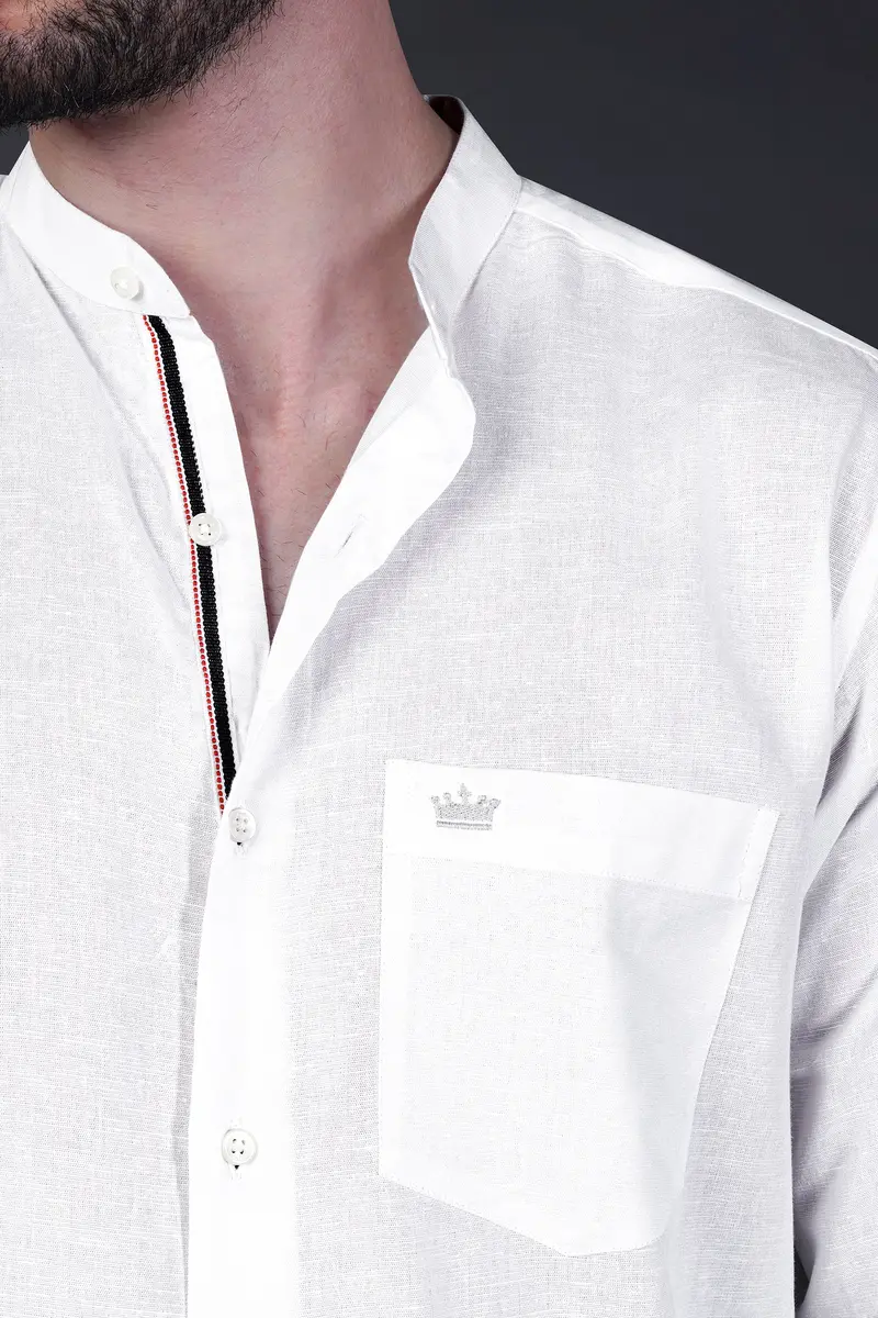 Snow White Luxurious Linen Shirt 5