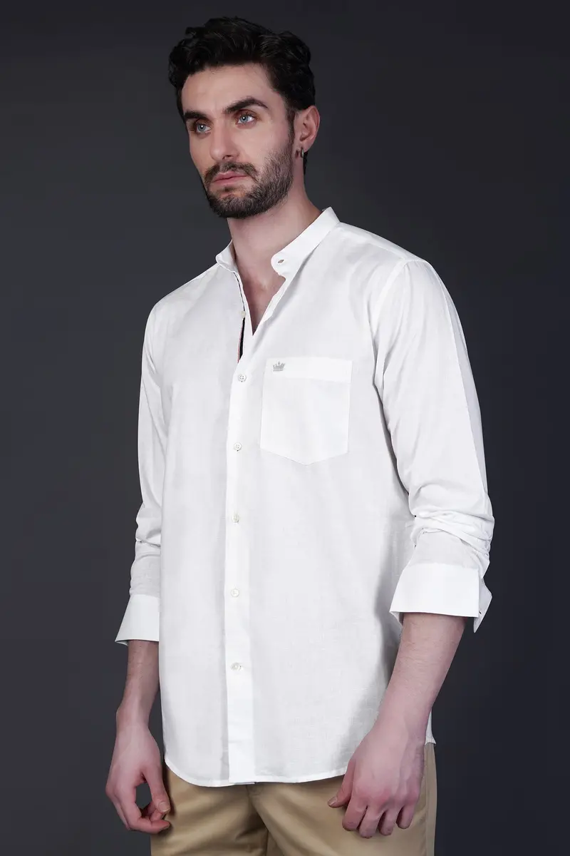 Snow White Luxurious Linen Shirt 6