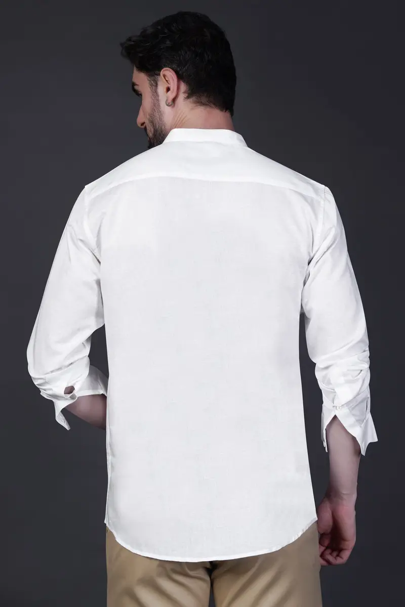 Snow White Luxurious Linen Shirt 8