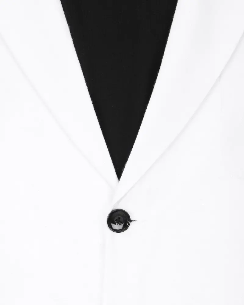 Snow White Luxurious Linen Sports Blazer 4