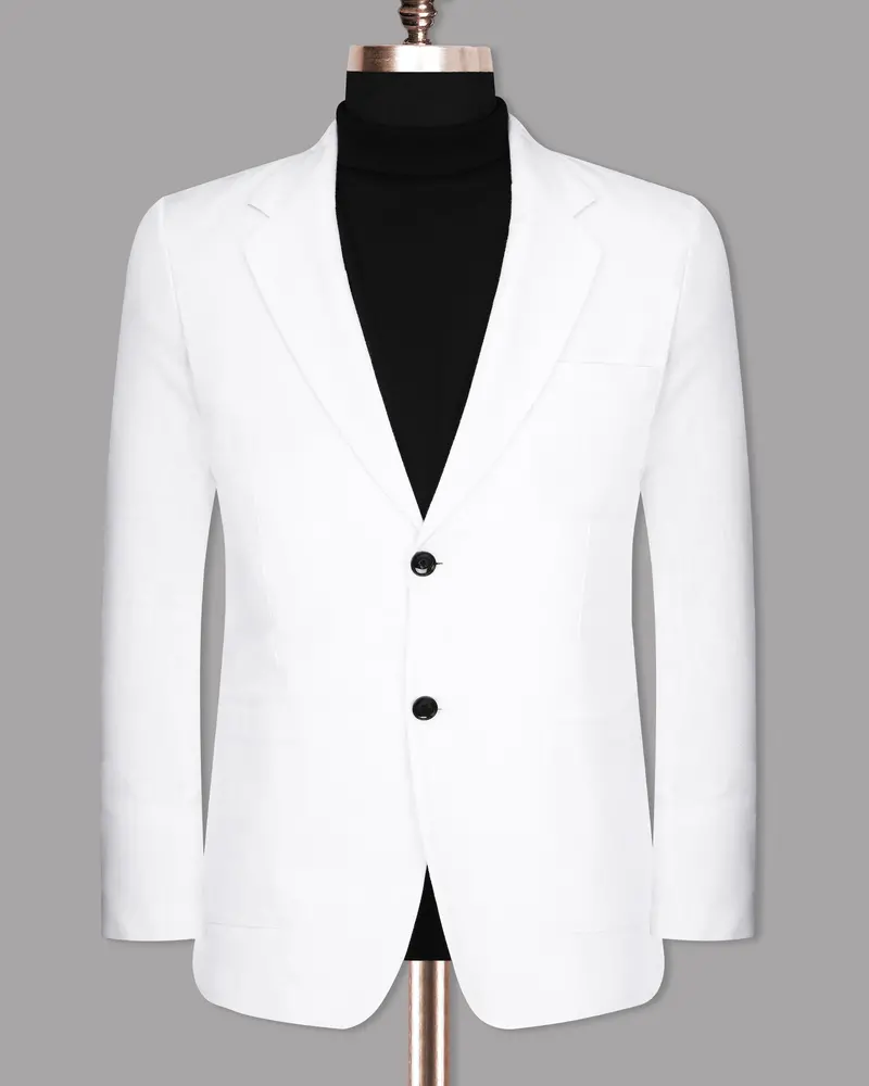 Snow White Luxurious Linen Sports Blazer 7