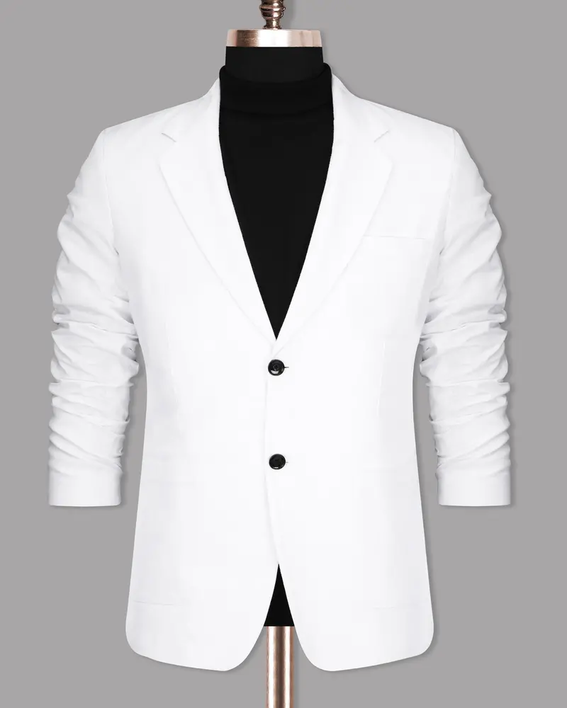 Snow White Luxurious Linen Sports Blazer 8