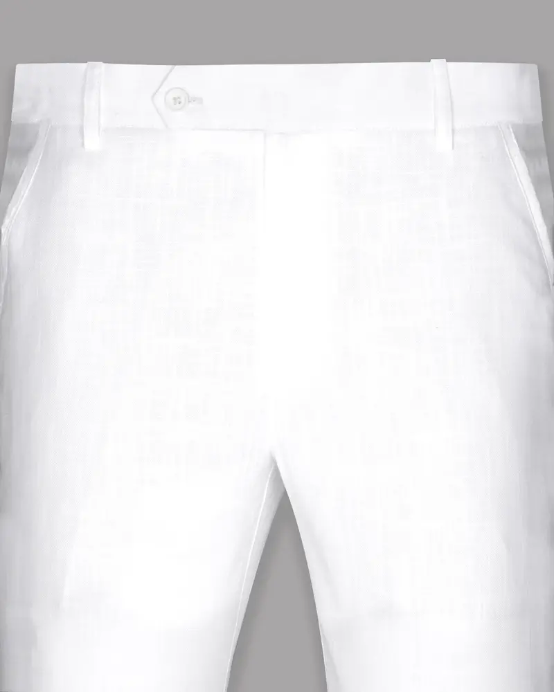 Snow White Luxurious Linen Sports Suit 12