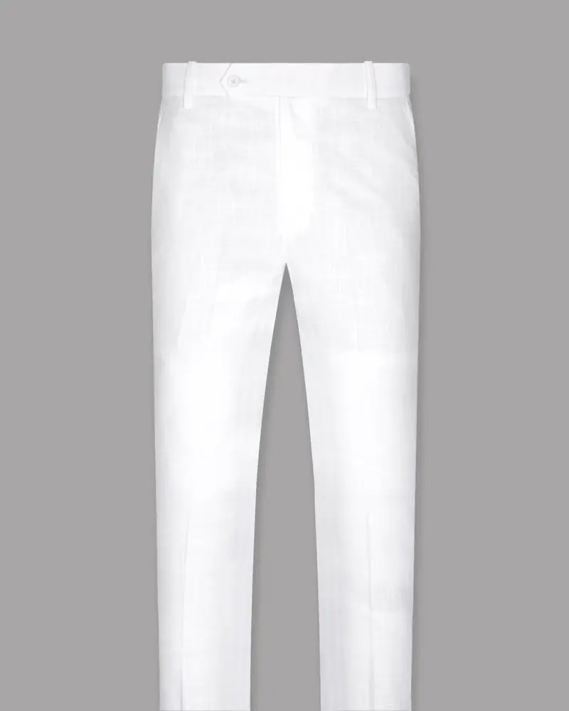 Snow White Luxurious Linen Sports Suit 13