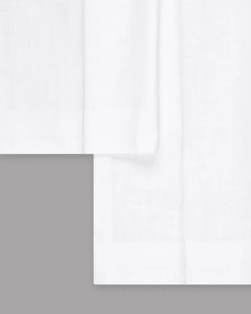 Snow White Luxurious Linen Sports Suit 15