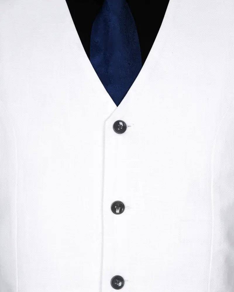 Snow White Luxurious Linen Sports Suit 18