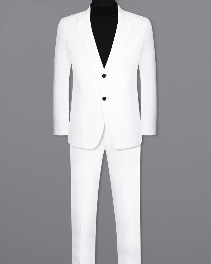 Snow White Luxurious Linen Sports Suit 4