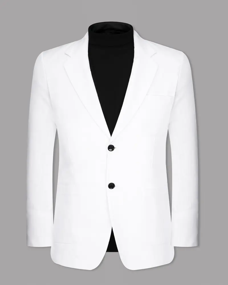 Snow White Luxurious Linen Sports Suit 8