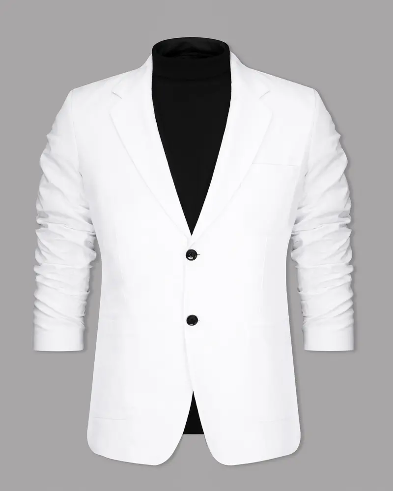 Snow White Luxurious Linen Sports Suit 9